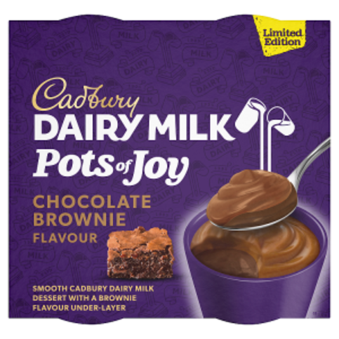 Cadbury Dairy Milk Winter Edition Creamy Milk and White Chocolate Dessert Pots 4 x 60g (240g)