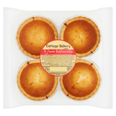 Cottage Bakery 4 Jam Bakewells 175g