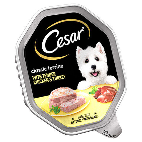 CESAR® Classic Terrine Dog Food Tray Chicken & Turkey in Loaf 150g