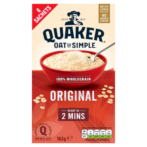 Quaker Oat So Simple Original Porridge Sachets 6 x 27g