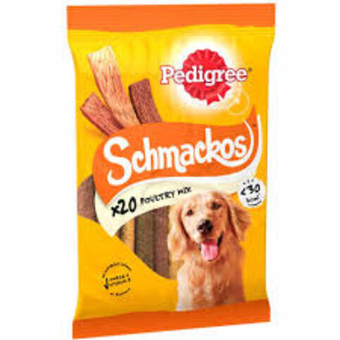 PEDIGREE SCHMACKOS Poultry Dog Treats 20 Strips