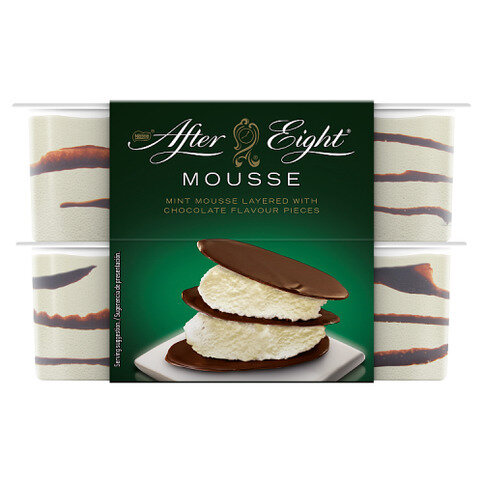 After Eight Mint Mousse Layered with Chocolate Flavour Pieces 4 x 57g (228g)