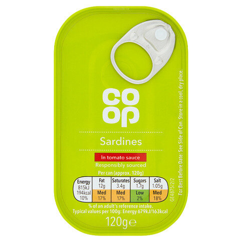 Co Op Sardines in Tomato Sauce 120g