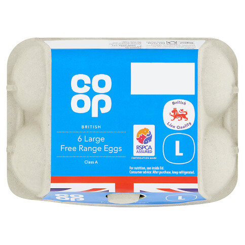 Co-op 6 British Large Free Range Eggs