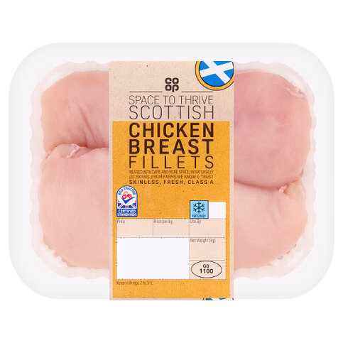 Co-op Space to Thrive Scottish Chicken Breast Fillets 0.300kg