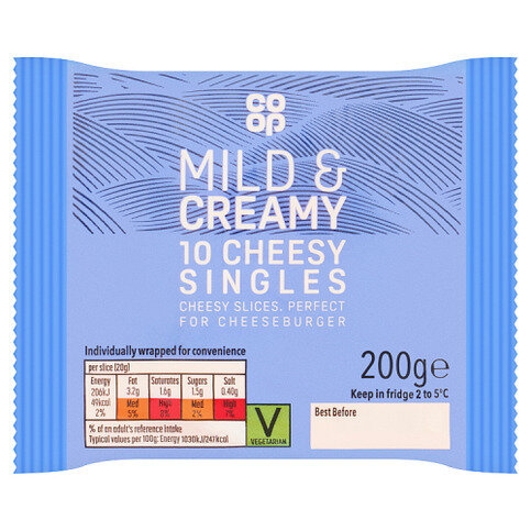 Co-op 10 Cheesy Singles 200g