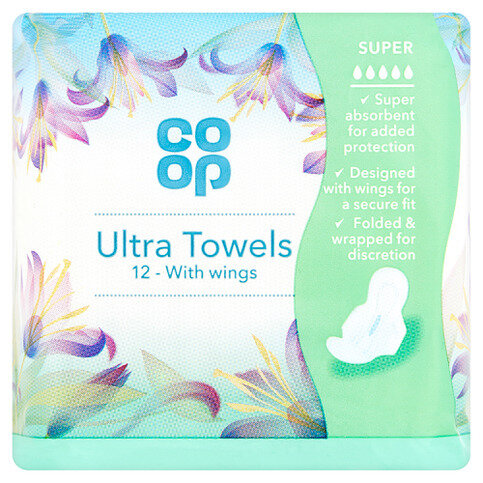 Co-op 12 Protect Super Ultra Towels with Wings
