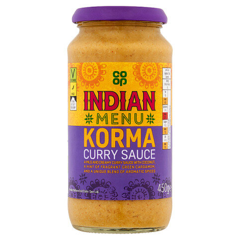 Co-op Indian Menu Korma Curry Sauce 450g