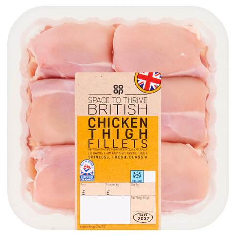 Co-op Space To Thrive British Chicken Thigh Fillets 500g