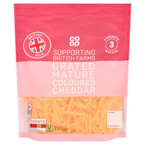 Co-op Grated Mature Coloured Cheddar 250g