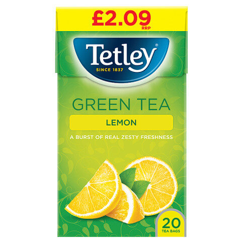Tetley 20 Lemon Green Tea Bags 40g