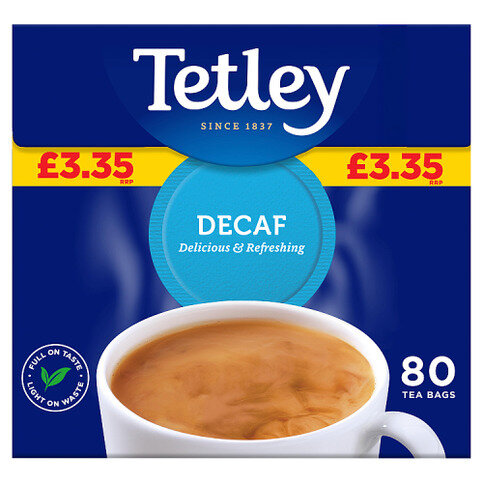 Tetley 80 Decaf Tea Bags 250g