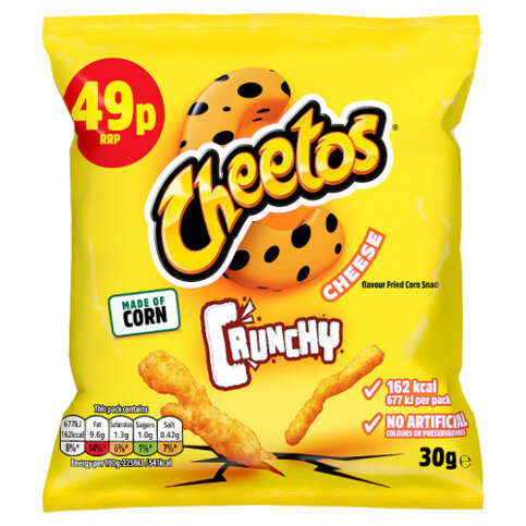 Cheetos Crunchy Cheese Snacks Crisps 49p RRP PMP 30g