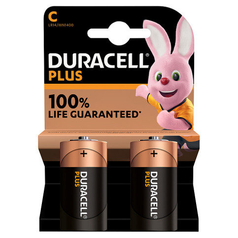 Duracell Plus 100% C 2pk