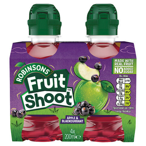 Robinsons Fruit Shoot Apple & Blackcurrant 4 x 200ml