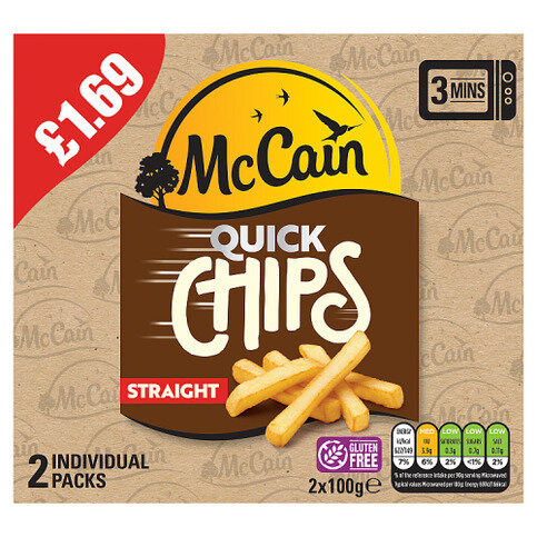 McCain Straight Quick Chips 2 x 100g (200g)