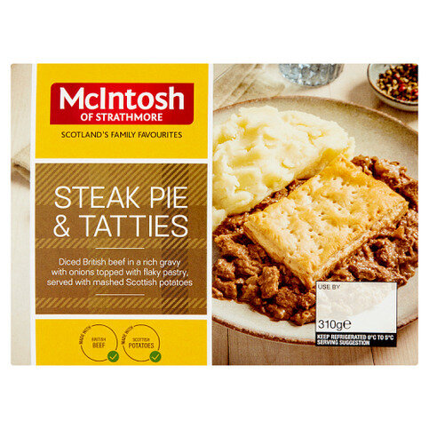 McIntosh of Strathmore Steak Pie & Tatties 310g