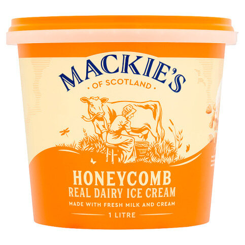 Mackie's of Scotland Honeycomb Real Dairy Ice Cream 1 Litre