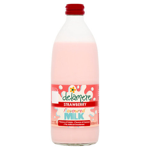 Delamere Strawberry Flavoured Milk 500ml