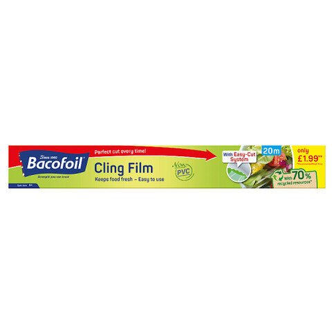 Bacofoil Non-PVC Cling Film with Easy-Cut System 32.5cm x 20m