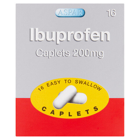 Aspar Ibuprofen Caplets 200mg 16 Caplets