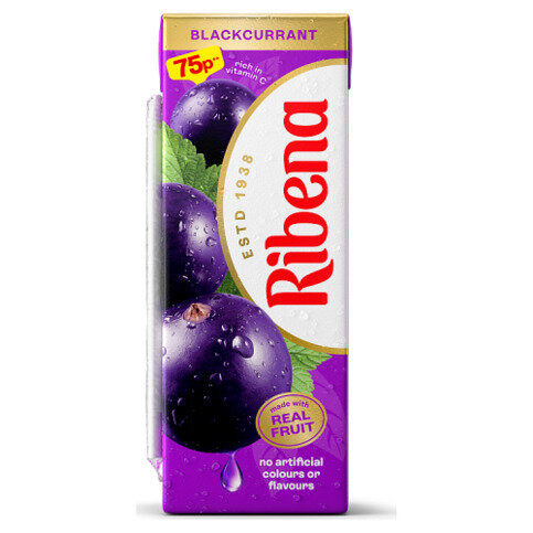 Ribena Blackcurrant Juice Drink Carton 250ml PMP 75p
