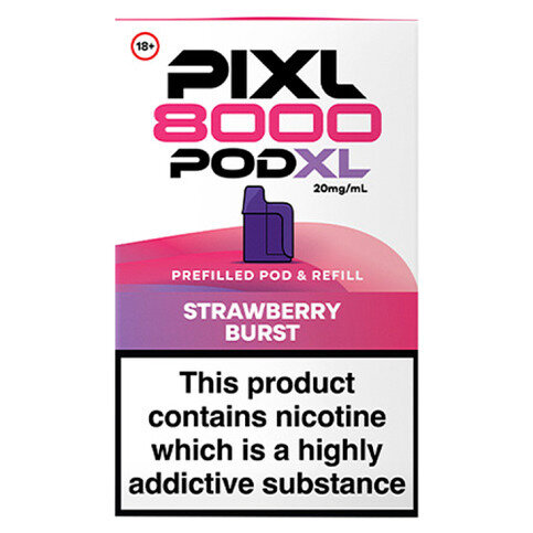 Pixl 8000 Pod XL Strawberry Burst Prefilled Pod & Refill 20mg/ml